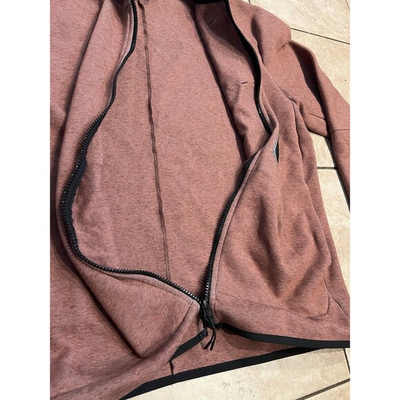 Nike Hoodie Mens M Red Tech Fleece Sportswear Full Zip Sweatshirt Redstone - Picture 4 of 10